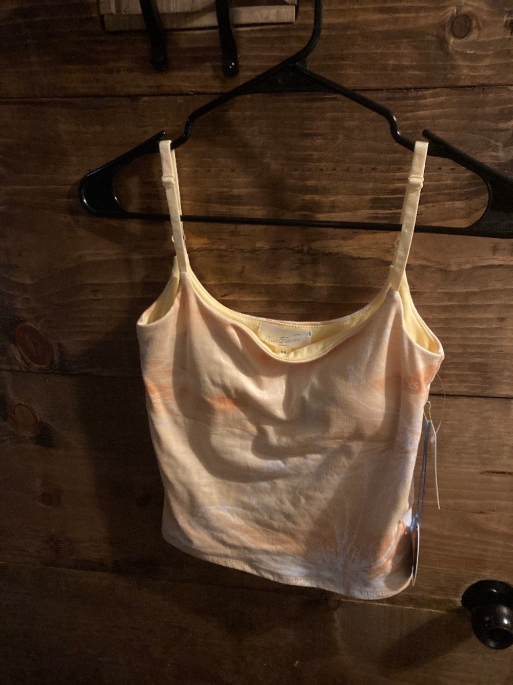 pacsun yellow tank cami built in bra padded summer floral your favorite xs